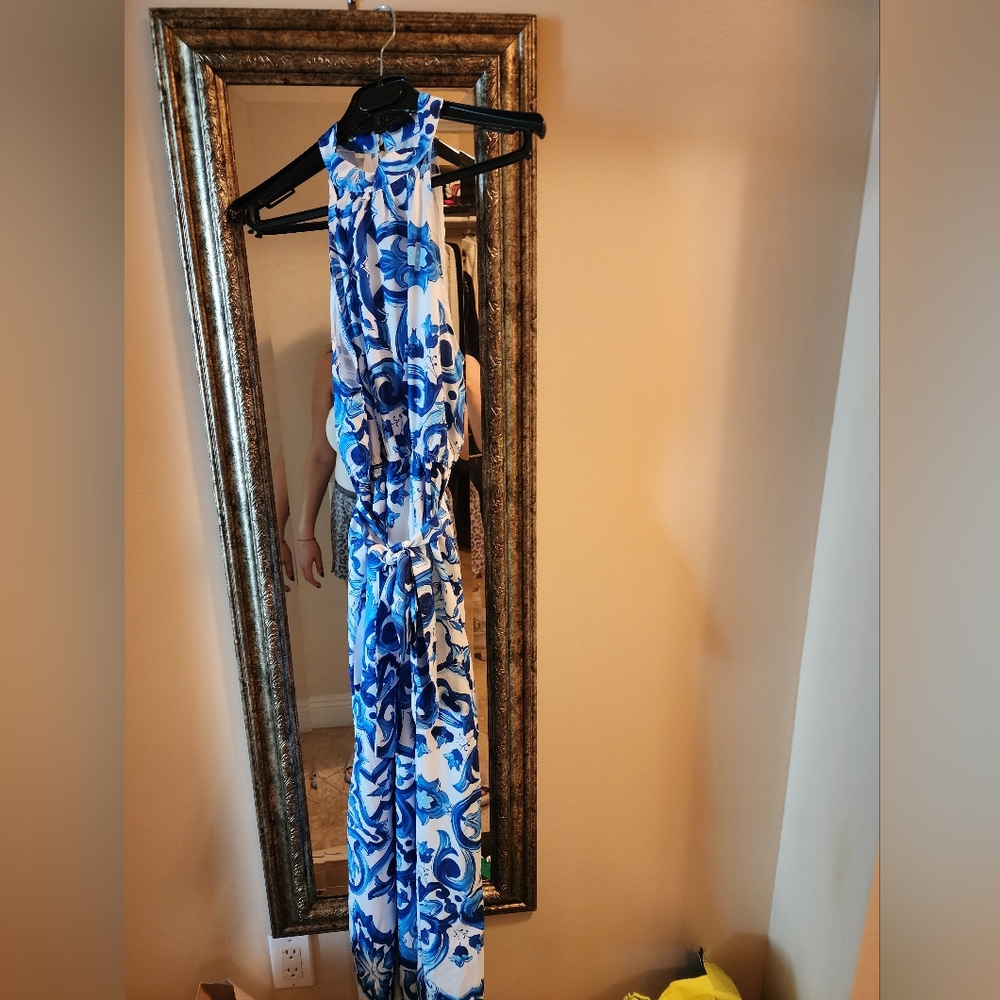 Baroque dolce and gabbana print halter neck maxi dress - Picture 4 of 5